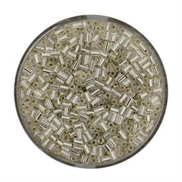 SILVER GLASS BUGLE 2-CUT 2MM 17G thumbnail