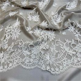 Double Scalloped Frenh Leavers Lace Thumbnail Image 0