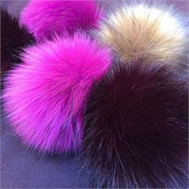 Hand Made Fake Fur PomPom Thumbnail Image 1
