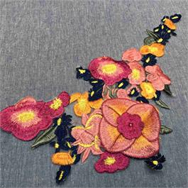 Multi Floral Embroidered Sew-On Motif thumbnail