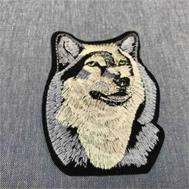 Iron-On Embroidered Wolf Motif thumbnail