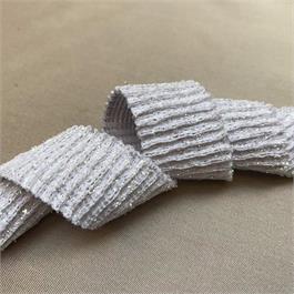 Knitted Metallic Ribbed Border 25mm Thumbnail Image 1