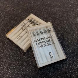 Organ Type 705H/130H-E Anti-Glue Embroidery machine Needles 5pk - #75 thumbnail