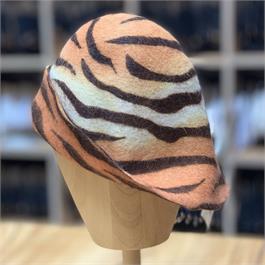 Wool Felt Gradiated Tiger Print Cone Thumbnail Image 0