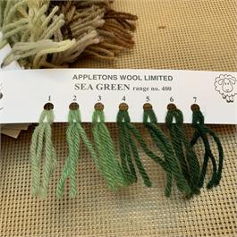 Appletons 4-ply Tapestry Wool Skein Sea Green - 10m thumbnail