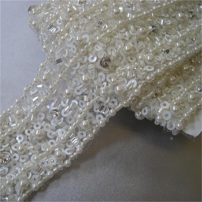 Ivory Beaded Trim