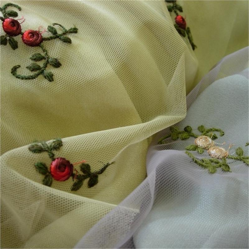 Antique Rose Embroidered Sequin Tulle Eb3001