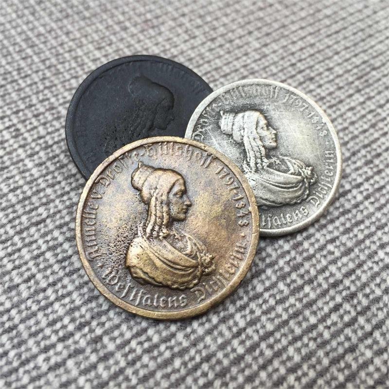 Recycled Old Coin Button
