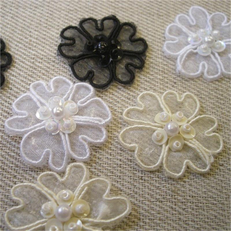 Small Beaded Flower Motif