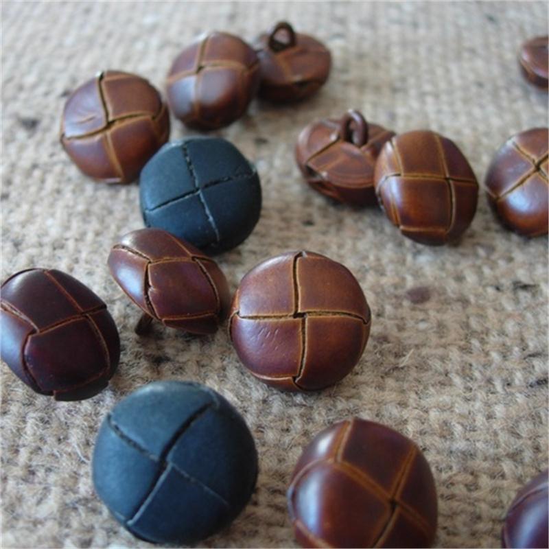 Leather Football Button 16mm.